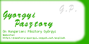 gyorgyi pasztory business card